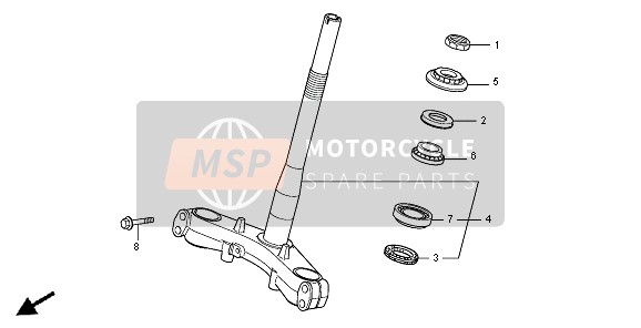 Honda SH300R 2008 STEERING STEM for a 2008 Honda SH300R